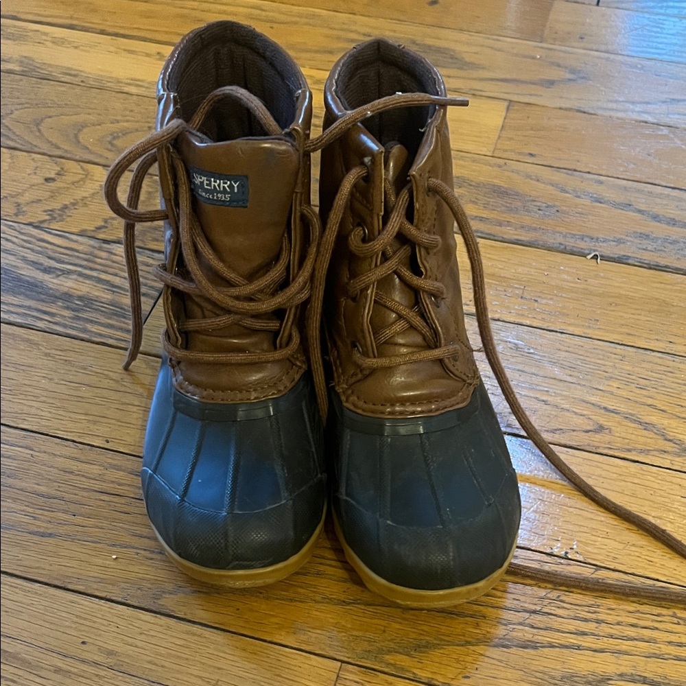 Sperry Kids Leather and Rubber Boots
